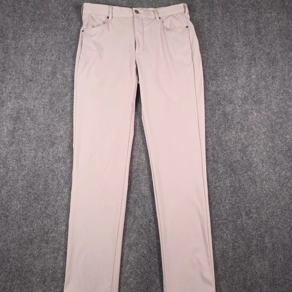 Johnnie-O Momentum Five-Pocket Pants Mens 32x34 Shadow Gray Slim Stretch Golf